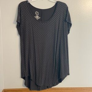 Flowy black with silver dots tunic